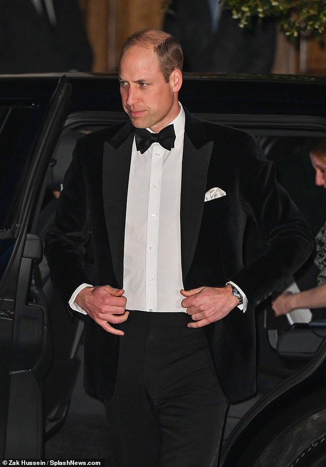 prince william addresses king charles' cancer diagnosis as he tells audience including hollywood star tom cruise at air ambulance charity gala he is grateful for public support: 'we really appreciate everyone's kindness'