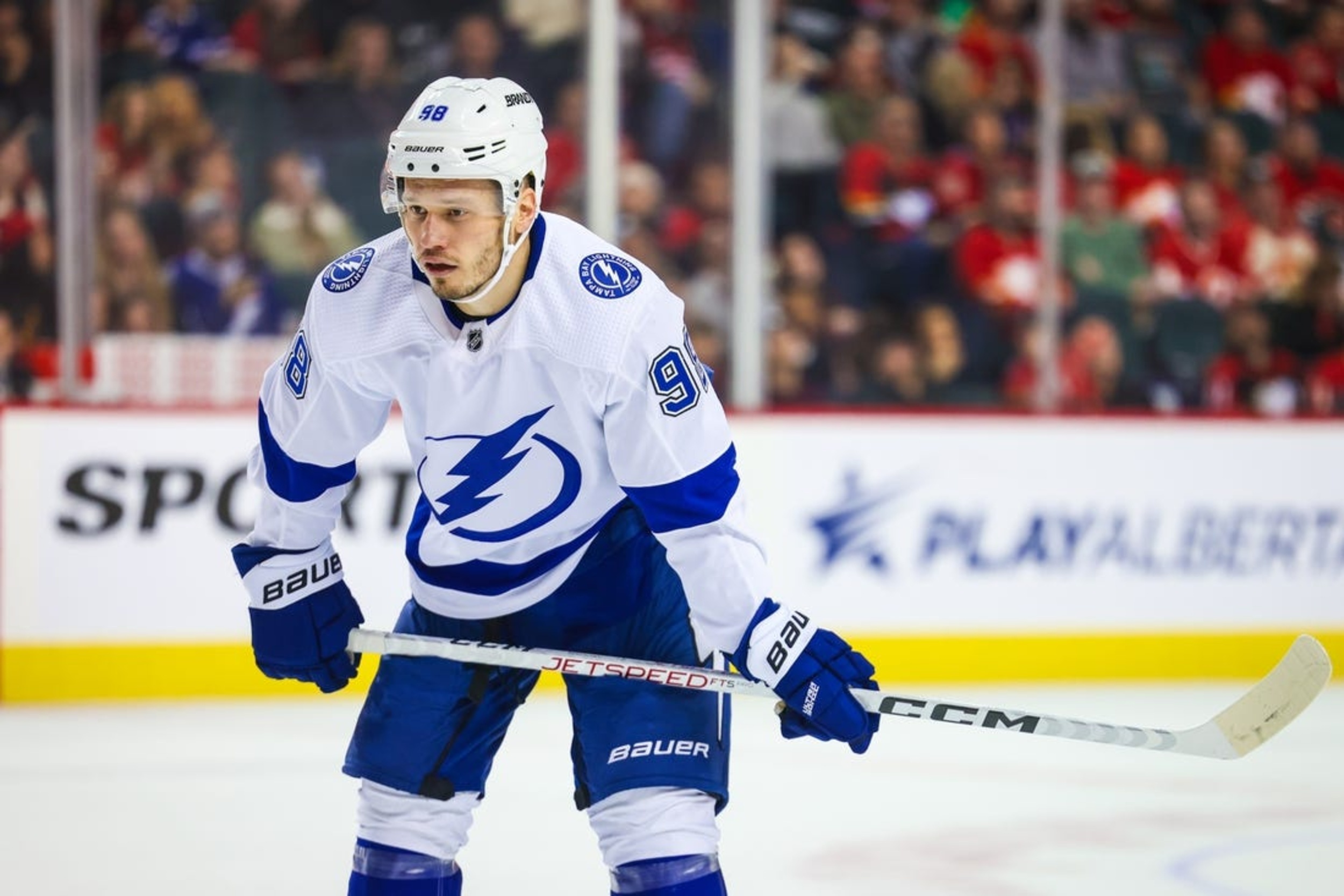 Lightning D Mikhail Sergachev Leaves Game On Stretcher