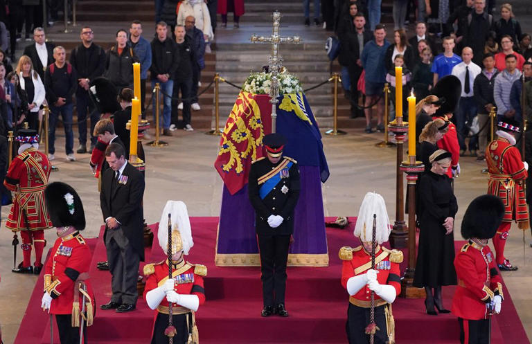 Lady Louise and her brother stood vigil at the Queen's coffin in 2022