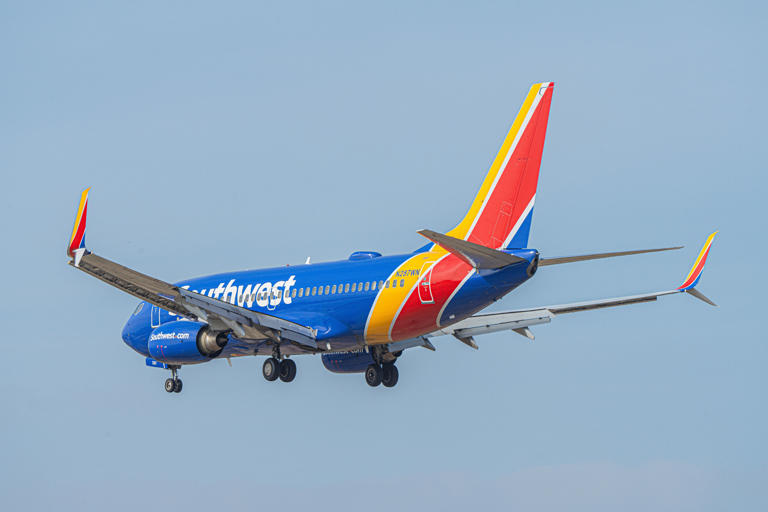 よく見る「芸能人が愛用 Departs 737-700 Boeing Airlines Southwest From Runway Closed 航空機・ヘリコプター