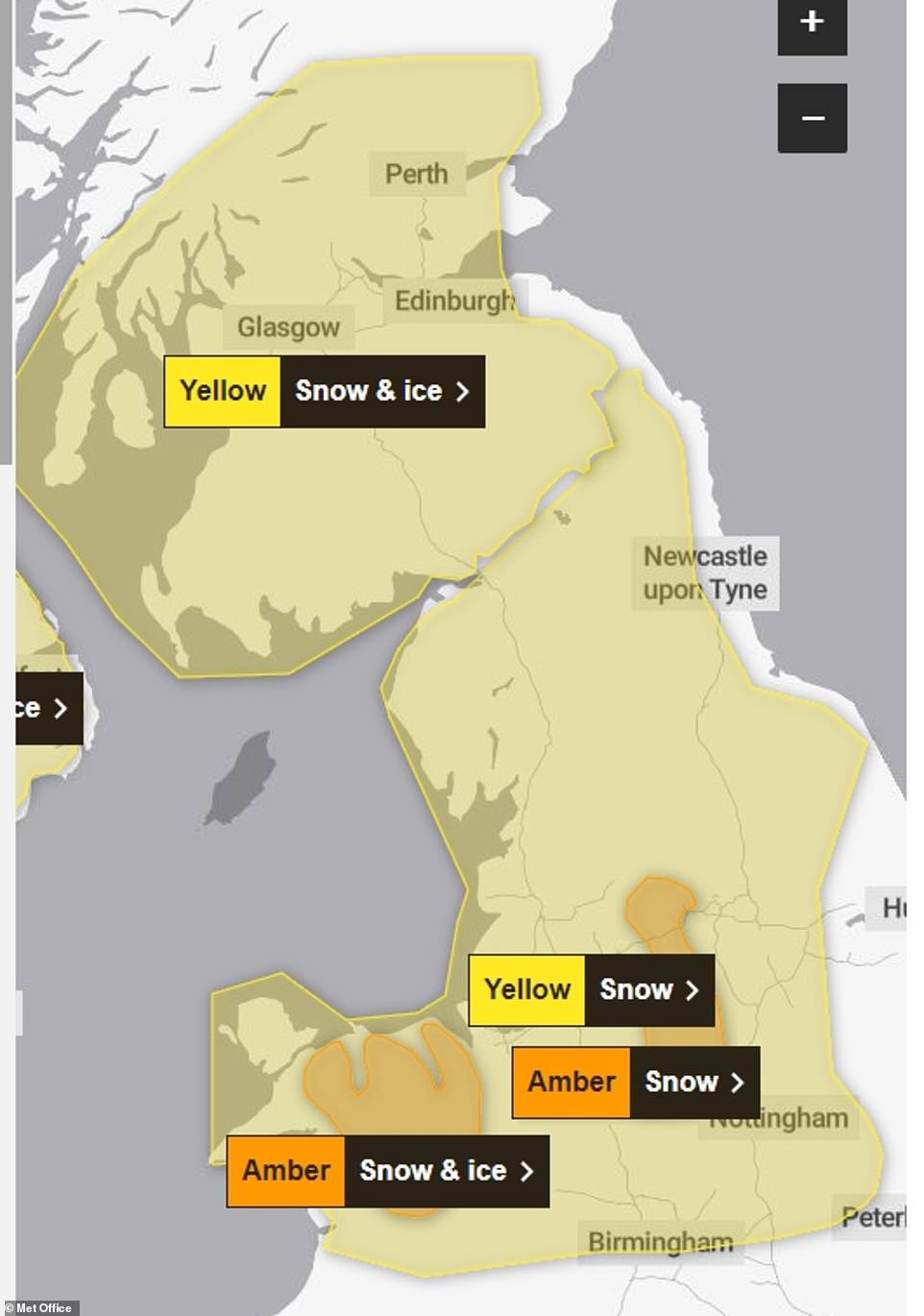 Britain Faces Six Inches Of Snow Today With Travel Disruption Expected