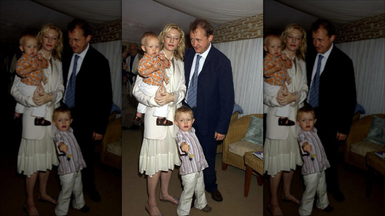 Cate Blanchett with husband and sons