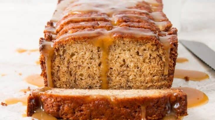 <p>Imagine the flavor of salted caramel infused into a soft and moist banana bread, then drizzled with a warm salted caramel sauce on top. It’s banana bread heaven with a sweet-sticky indulgence.</p><p><strong>Get the recipe: <a href="https://www.littlesweetbaker.com/salted-caramel-banana-bread/">Salted Caramel Banana Bread</a></strong></p>