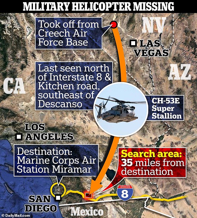 Five Marines Aboard Navy Helicopter That Crashed In San Diego Mountains ...