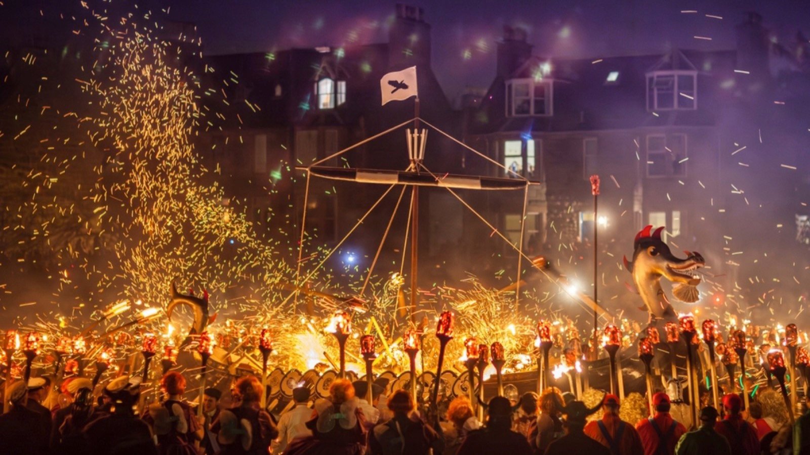 <p>Prepare to feel like a Nordic Viking during the Up Helly Aa festival in Lerwick in late January. The celebration starts off the Shetland Islands coast with a torch-lit procession, followed by a ceremonial burning of a Viking longship. The ceremony is a throwback to the ancient Nordic Heritage and is a unique cultural experience.</p>