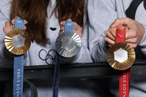 Paris Olympics Medals Embedded With Pieces Of Eiffel Tower