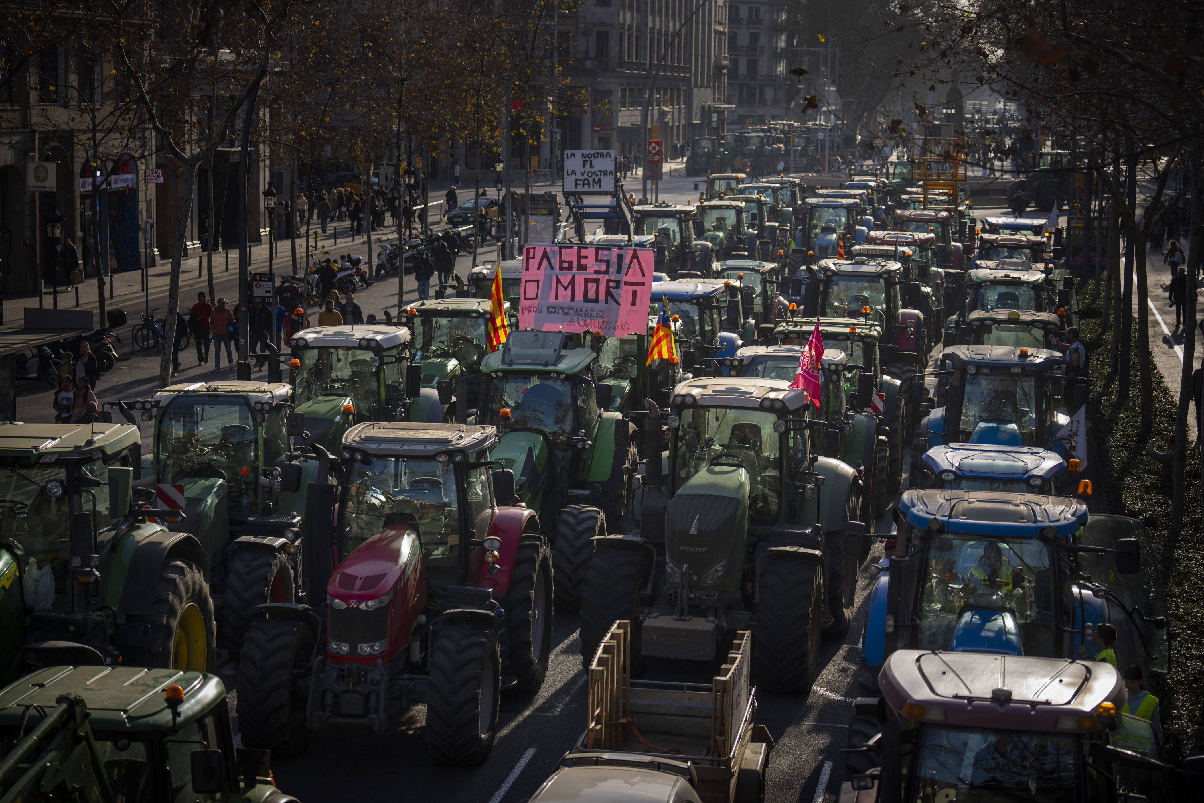 bønder forstyrrer trafikken i spania i protest mot eu-politikk