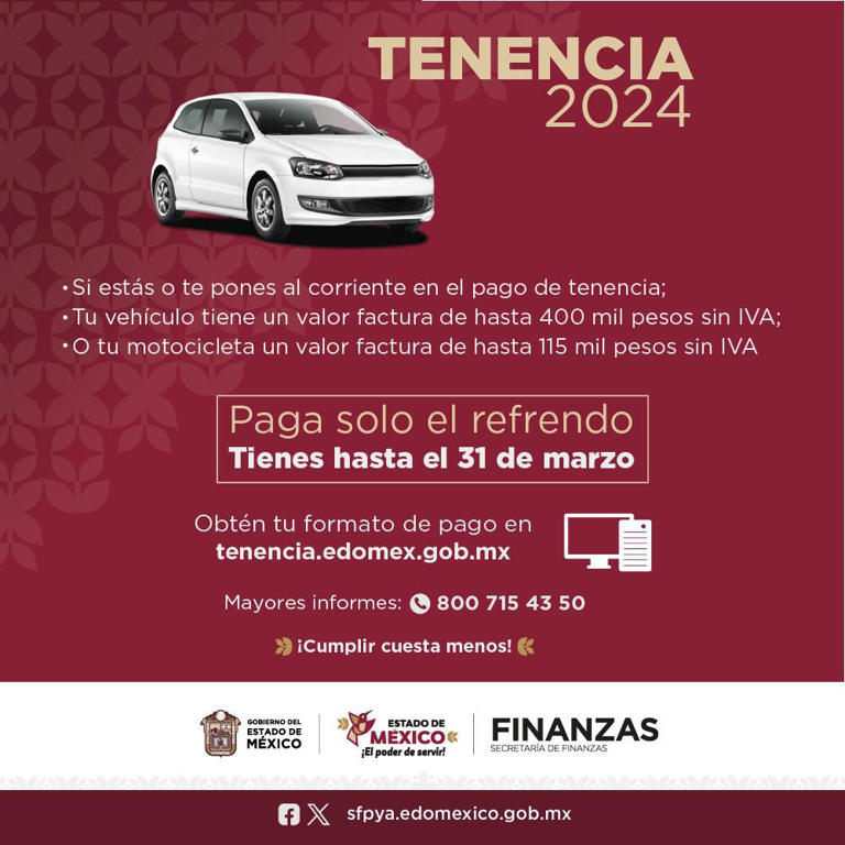 Tenencia Edomex ¿Cómo obtener el 100 de subsidio vehicular? Aquí los detalles