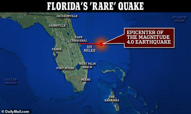 Florida earthquake is largest ever recorded off the state's east coast ...