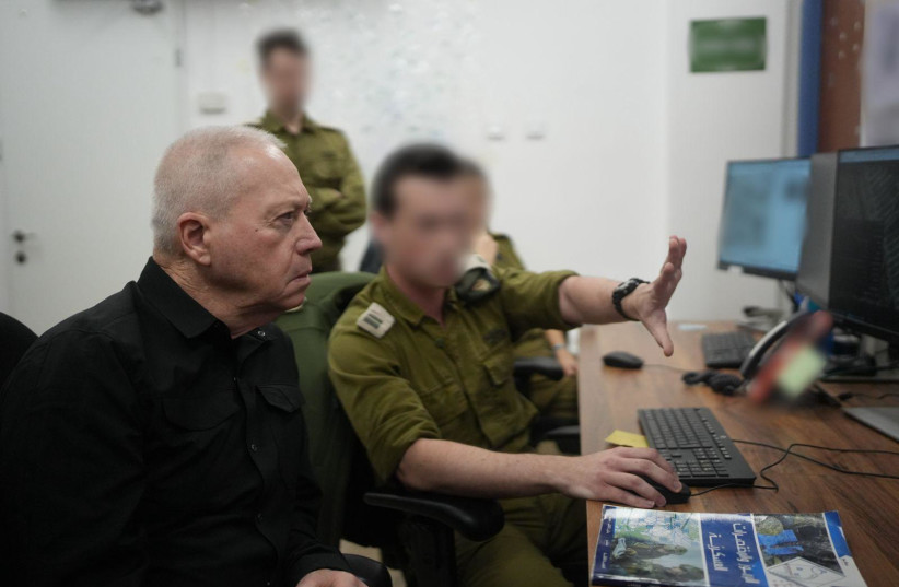 idf intel proves yahya sinwar does not care for palestinians, gallant charges