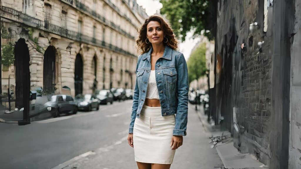 <p>A mini skirt can work wonders in showcasing and flattering your gorgeous legs as the shorter length draws attention to your lower body and therefore enhances its appearance. You’ll absolutely love the flirty, feminine vibe of the skirt with the casual, rugged vibe of the denim jacket, for sure! </p>