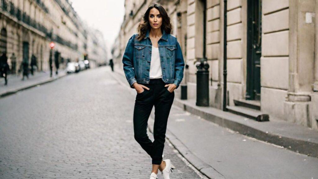 <p><a href="https://blog.petitedressing.com/joggers/" title="">Joggers</a> and denim jackets form a sartorial power couple as both feature a casual and laid-back aesthetic that gives your look a distinct touch overall. I absolutely adore the relaxed and sporty silhouette of joggers as it also gives a perfect counterpoint to the timeless coolness of a denim jacket!</p>