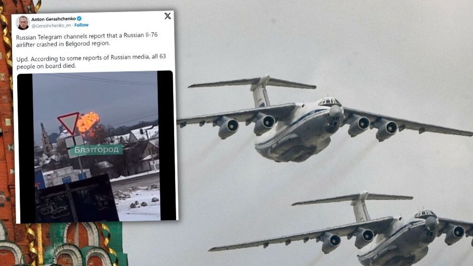 katastrofa rosyjskiego samolotu w obwodzie biełgorodzkim. jest nagranie