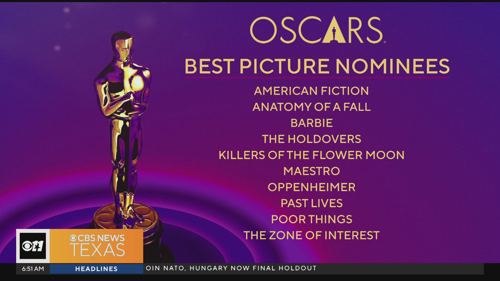Academy Awards announce Oscars nominees