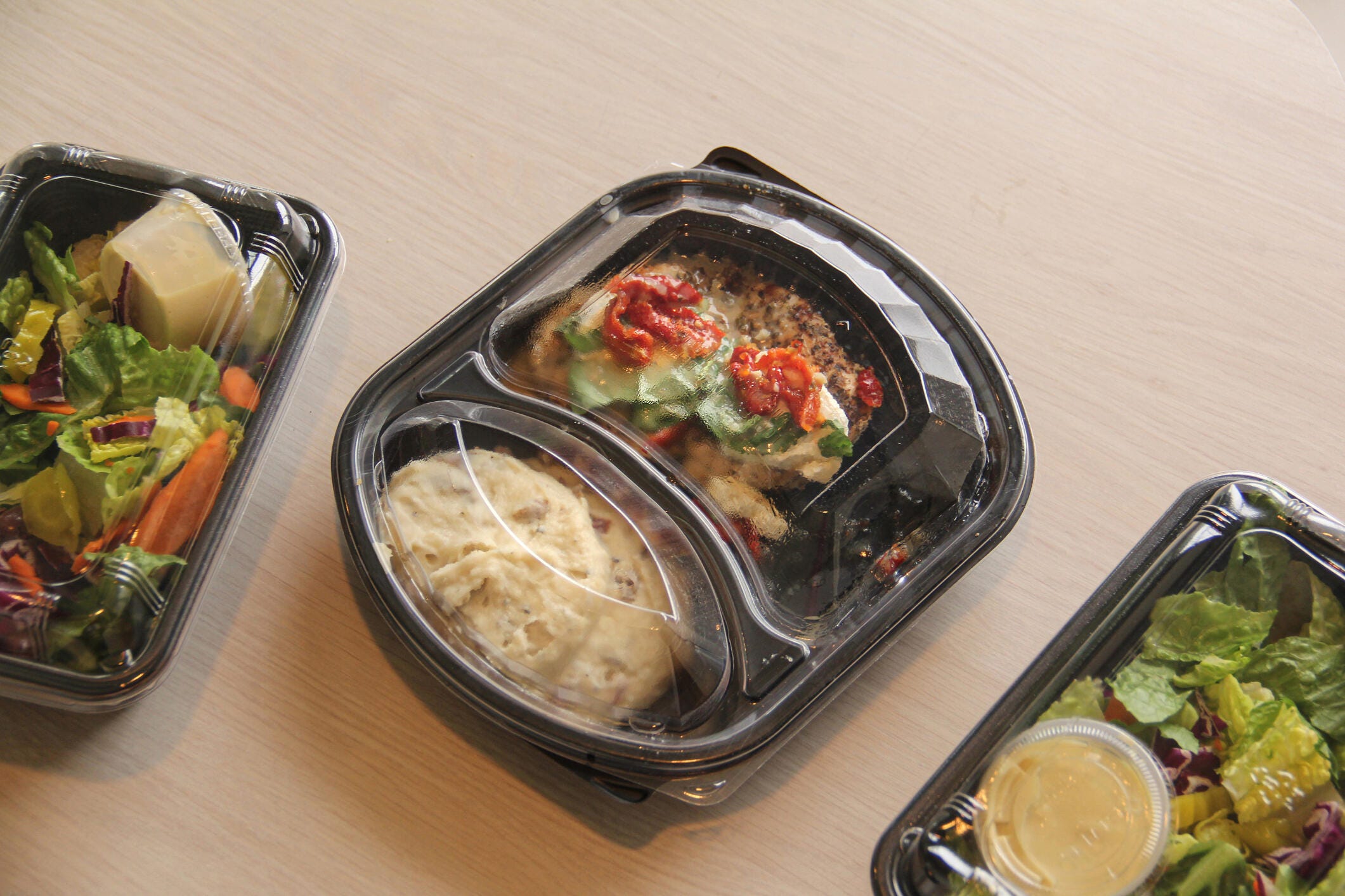 Most black plastic containers are non-recyclable.