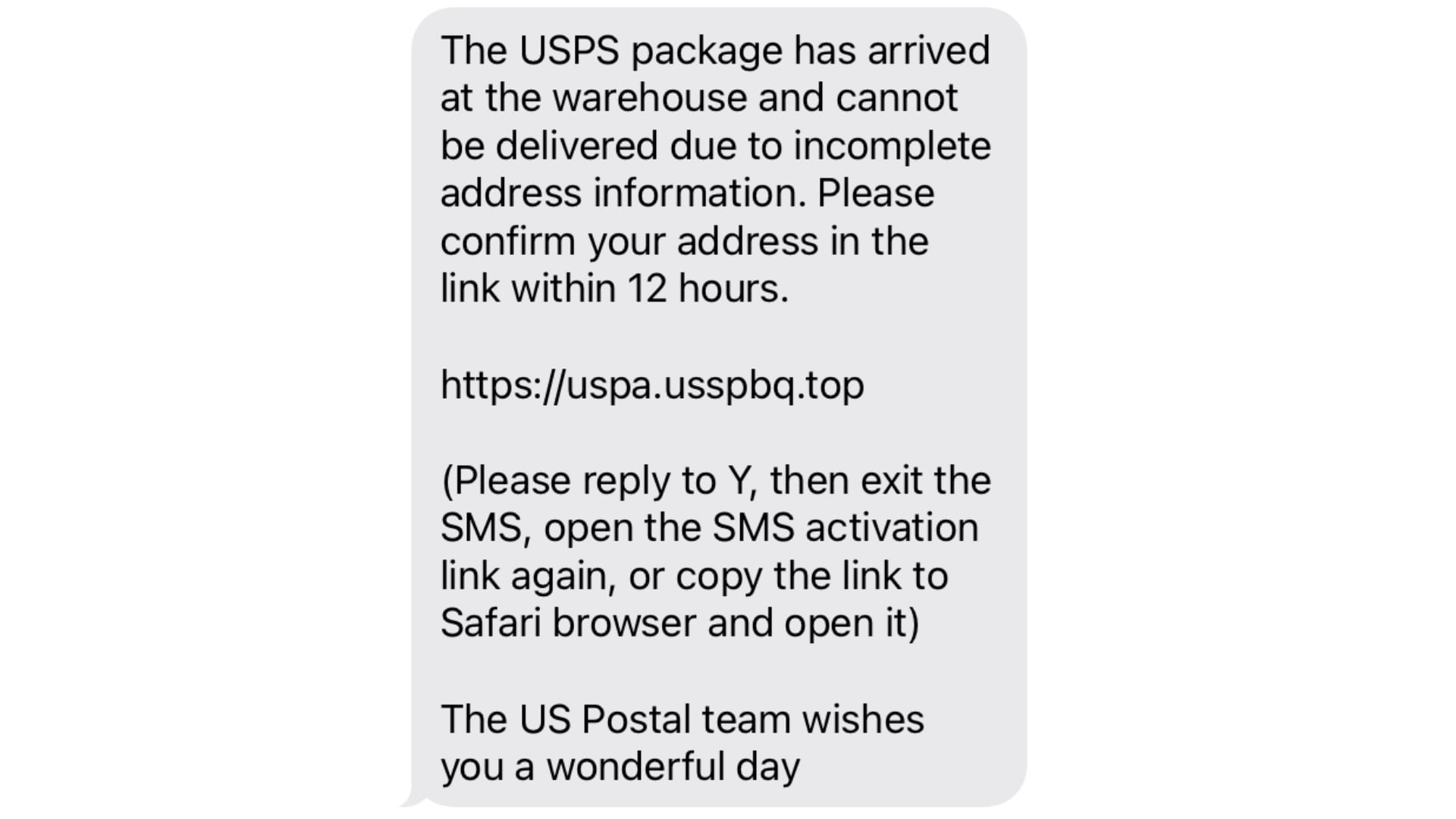 USPS Issues Warning Regarding Imposter Text Messages