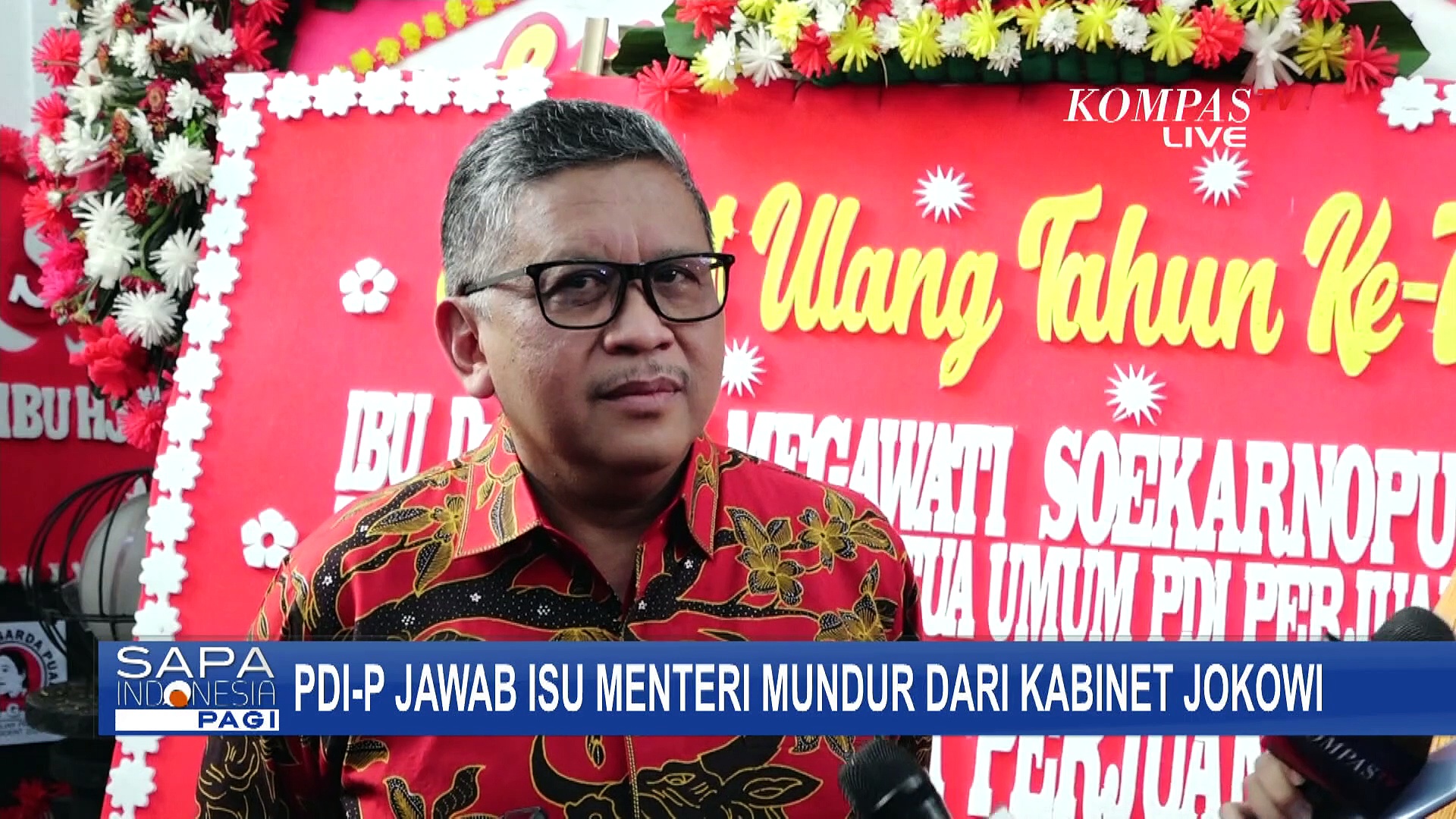 Arahan Dari Megawati, Hasto Sebut Menteri PDIP Akan Tetap Di Kabinet ...