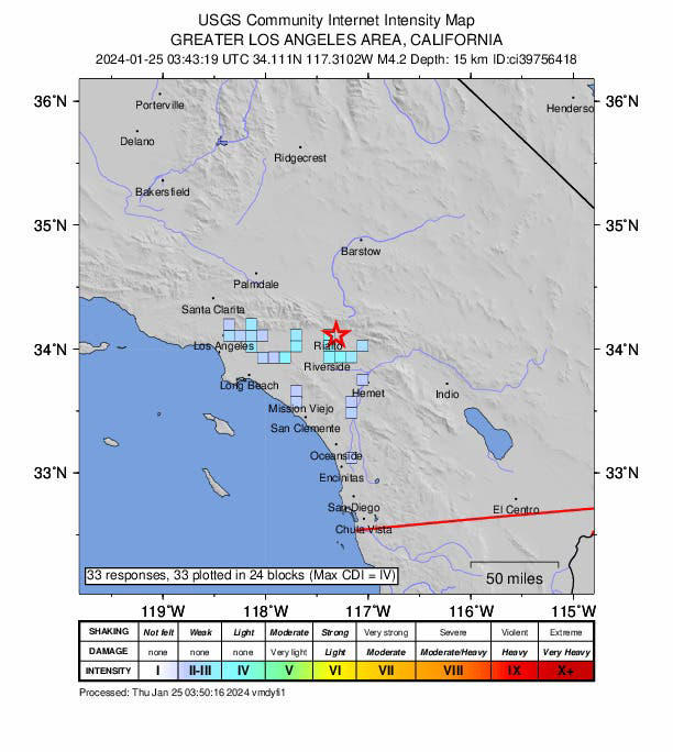 Earthquake Rattles IE Wednesday Night