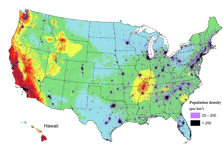 New USGS map shows California is at high risk for damaging earthquakes