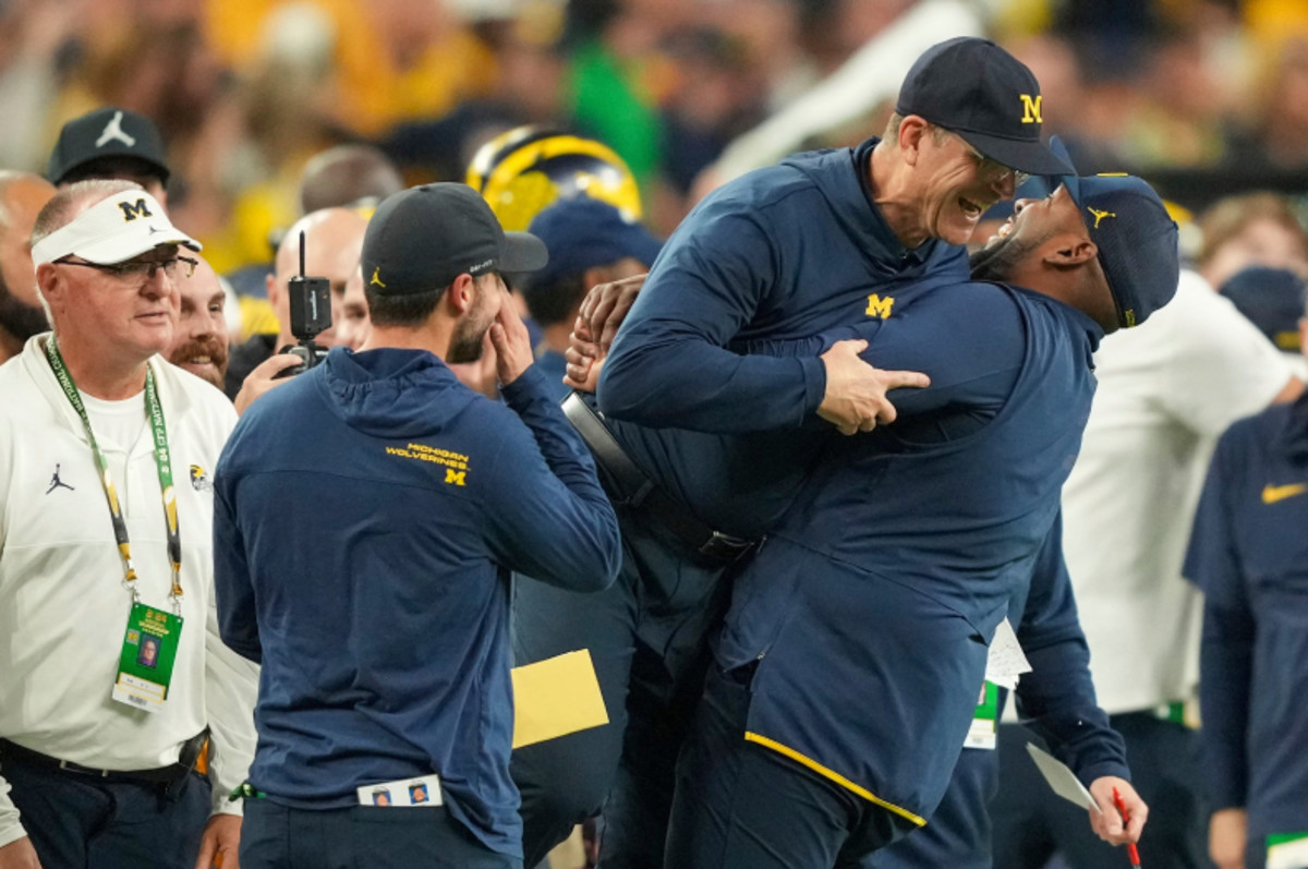 Jim Harbaugh Shouts Out Sherrone Moore During First Chargers Press ...