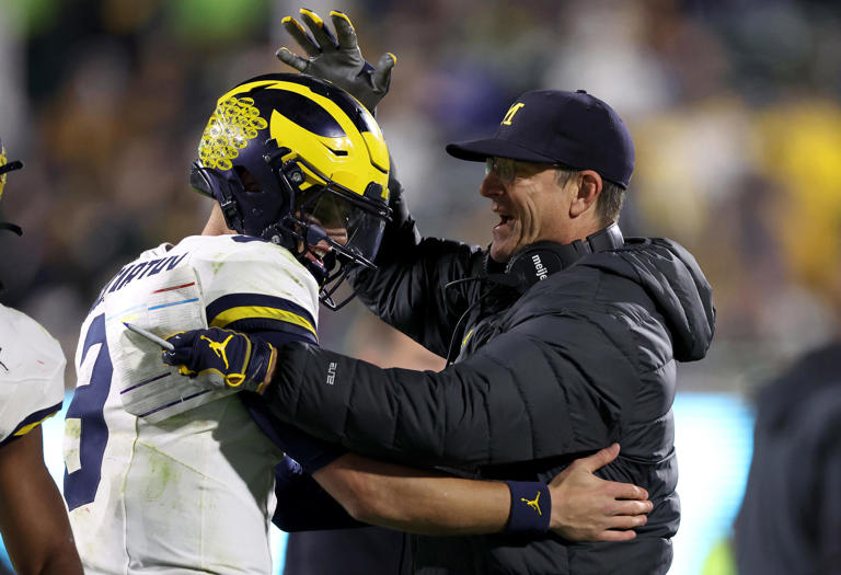 J.J. McCarthy reacts to Jim Harbaugh leaving Michigan football for Los ...