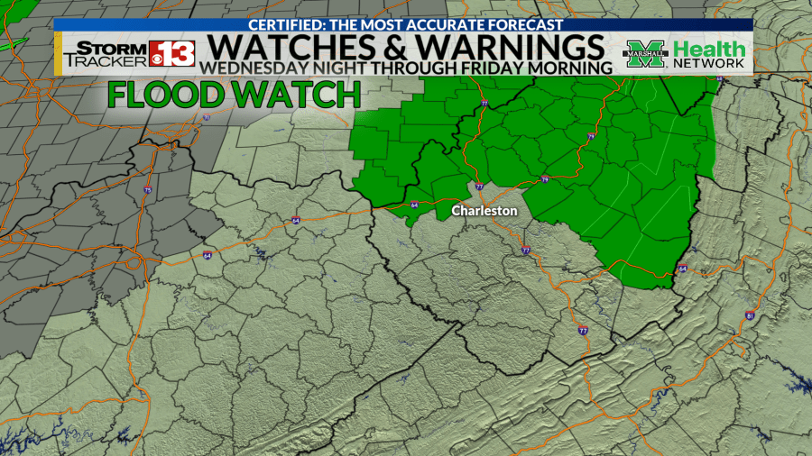 Flood Warnings For Some WV And OH Counties Wed Night