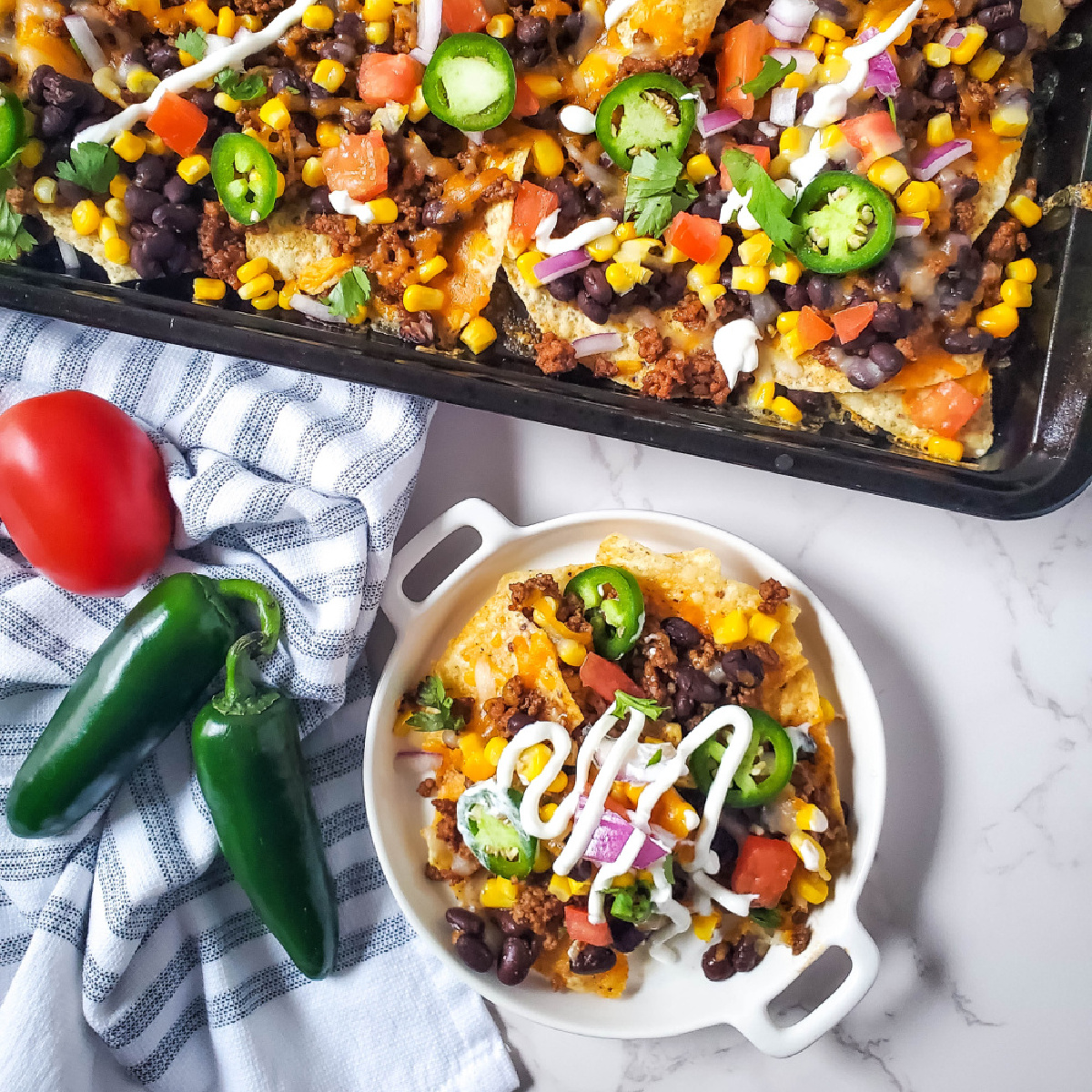 Easy Loaded Sheet Pan Nachos