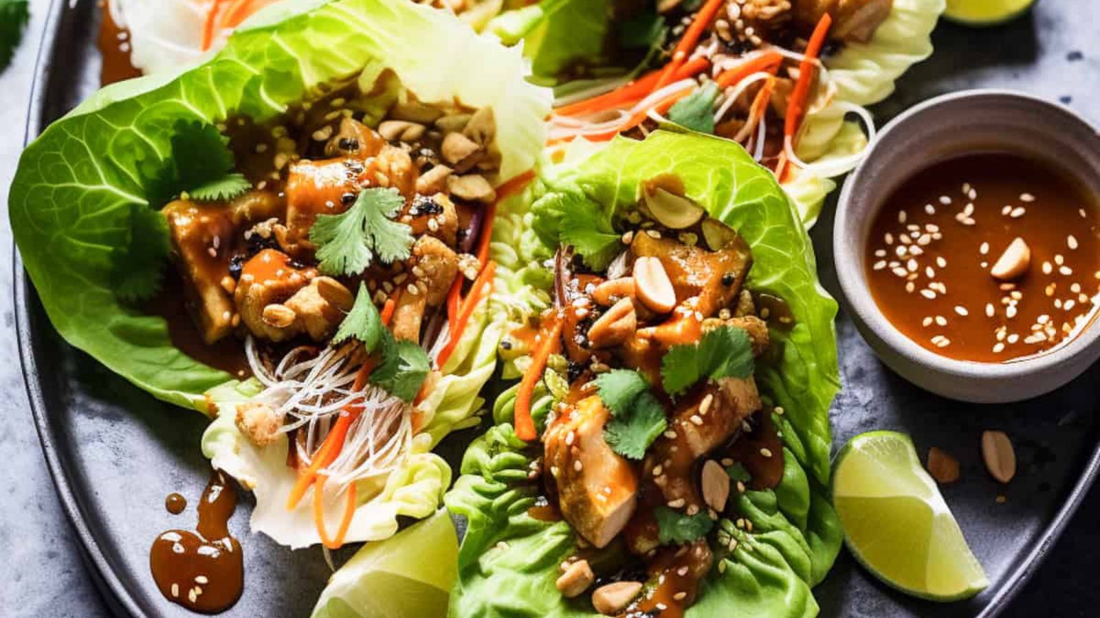 <p>Welcome to a recipe that’s guaranteed to transform your weeknight dinners: our Chicken Lettuce Wraps. These wraps are your ticket to a quick, easy, and healthy meal, boasting flavors that rival even P.F. Chang’s celebrated version. Imagine a crunch of fresh lettuce, a juicy burst of ground chicken, and a tangy sauce that ties everything together brilliantly.</p><p><strong>Recipe: <a href="https://savvybites.co.uk/chicken-lettuce-wraps/">chicken lettuce wraps</a></strong></p>