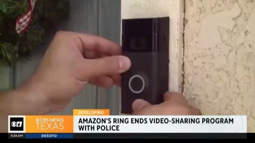 Amazon's Ring Ends Video-sharing Program With Police