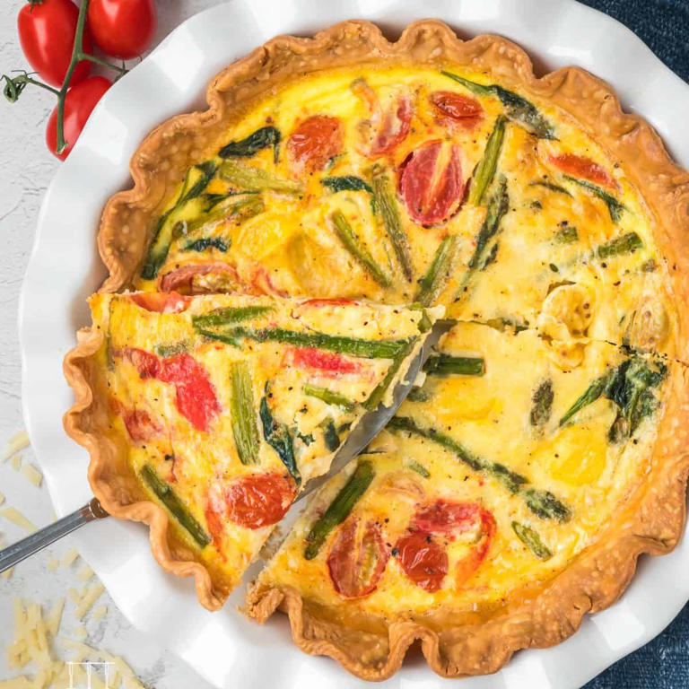 Easy Loaded Vegetable Quiche Recipe Vegetarian 8921