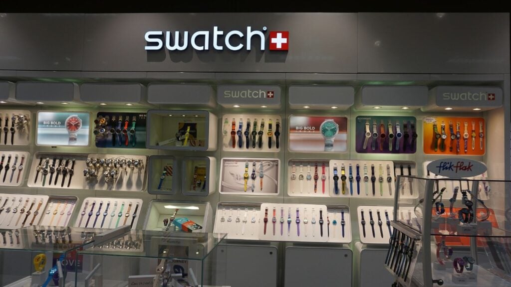 <p>The Swiss company “Swatch” joined the 1980s fashion craze and released its first watch in 1983, in a bid to overcome the company’s deep crises in the late 1970s. </p><p>By combining high-quality Swiss craftsmanship with an exceptional design and recognizable logo, Swatch created a youthful watch with a trail-blazing attitude that became a hit in the mid-80s.</p>