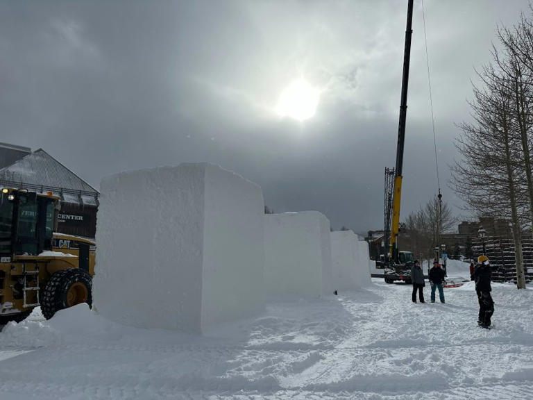 Breckenridge snow sculptures From 12foot blocks to winter masterpieces