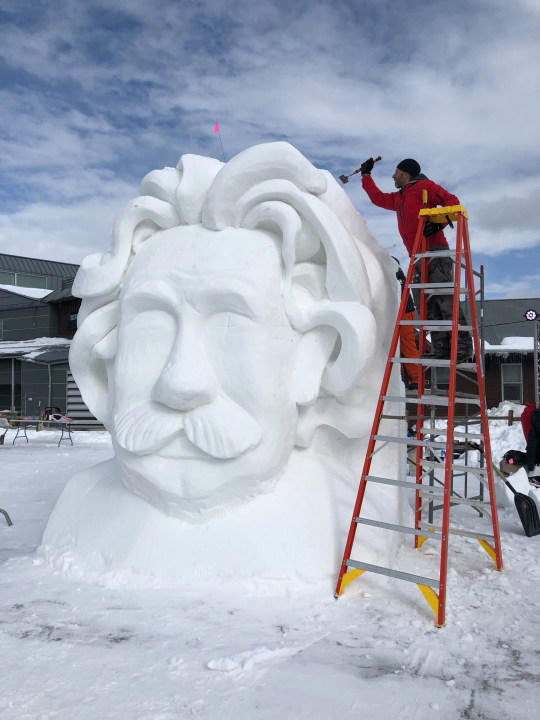 Breckenridge snow sculptures From 12foot blocks to winter masterpieces