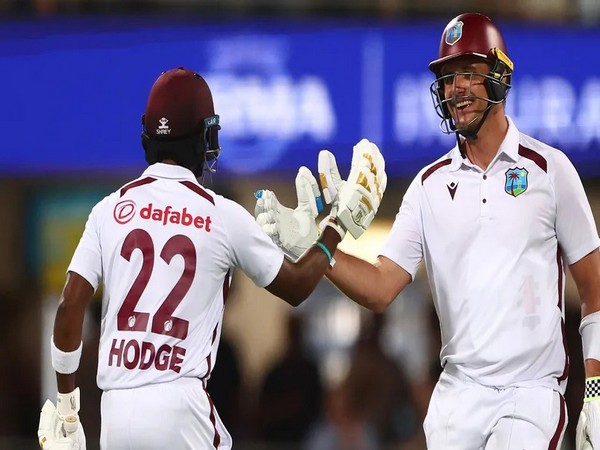 hodge, joshua's record stand pulls west indies out of misery against australia in 2nd test (day 1, stumps)