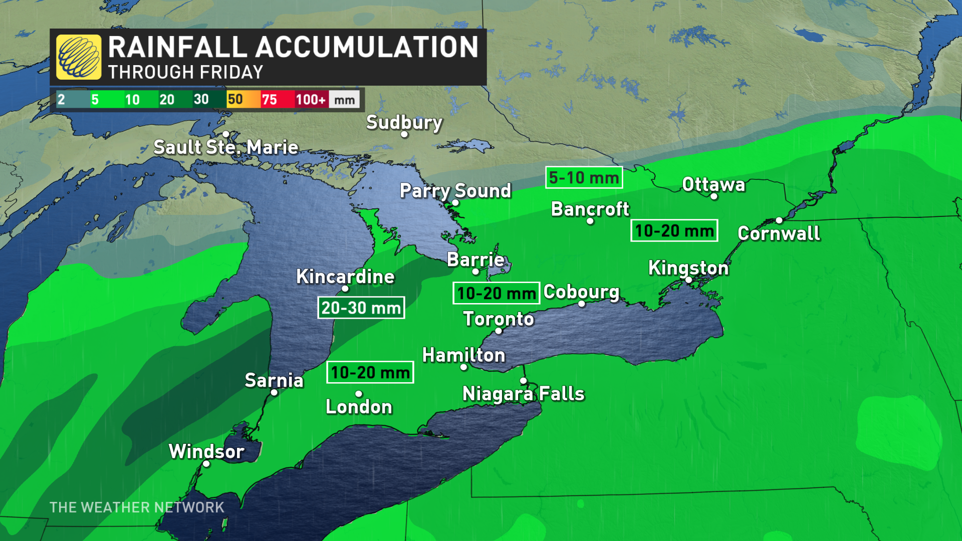 southern ontario stuck in a multi-day fog, again, with more heavy rain coming
