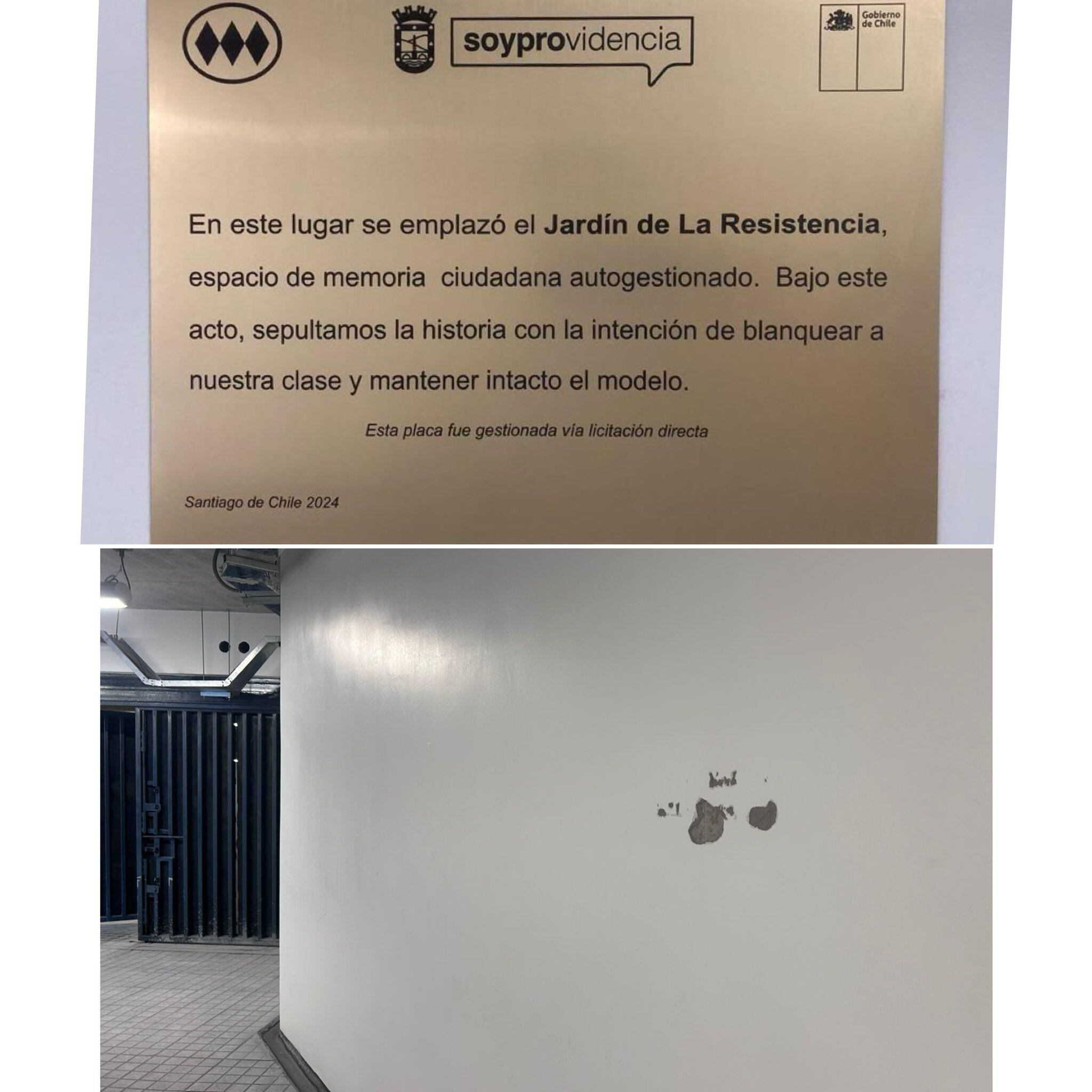 metro acusa que placa en estación baquedano fue instalada “de manera fraudulenta” y busca dar con los responsables