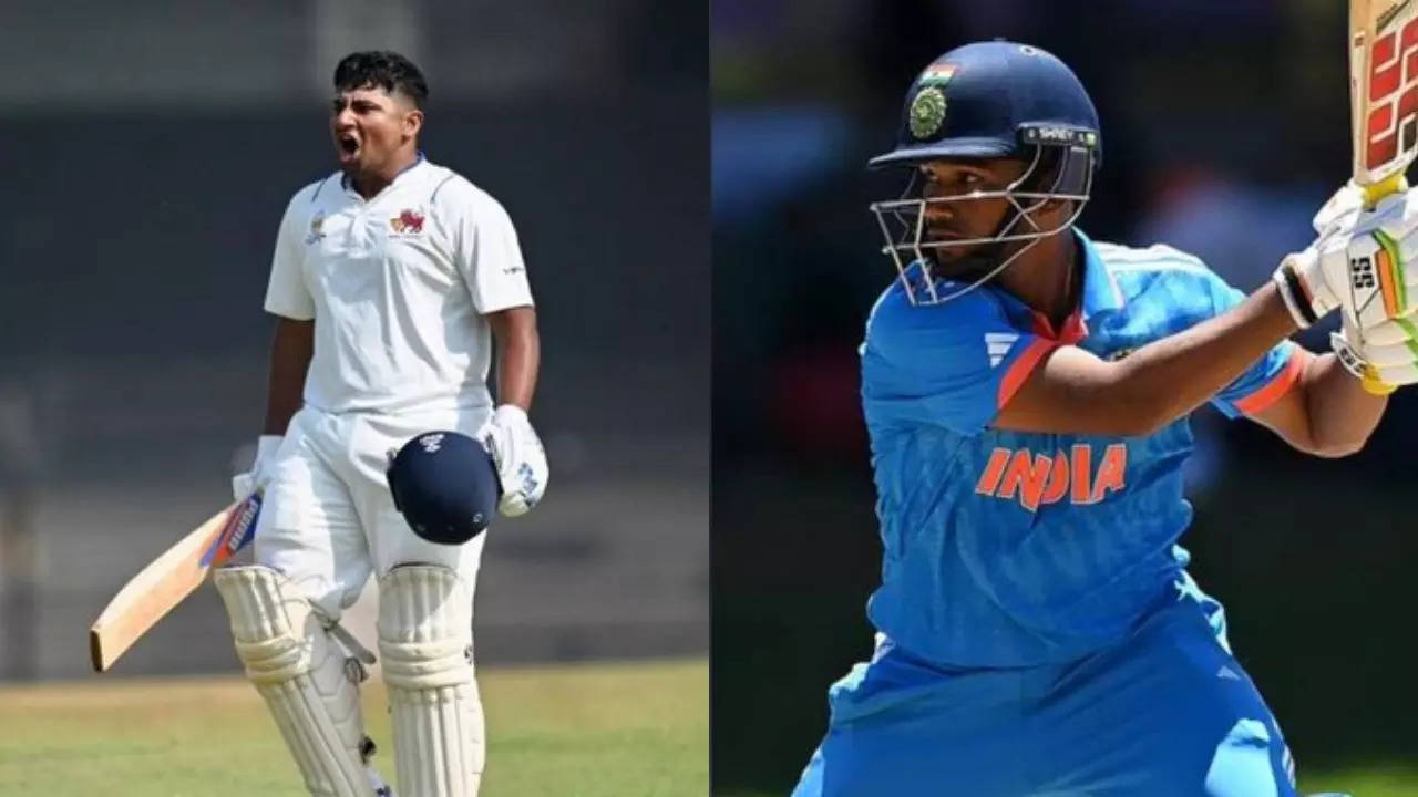 sarfaraz khan, brother musheer khan make family proud with centuries for india on same day