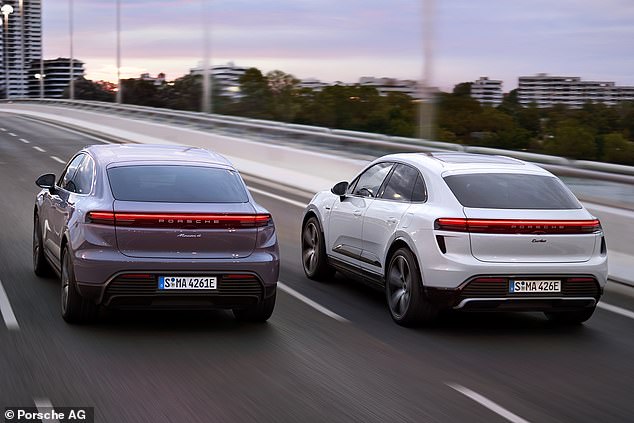 porsche's switch to electric goes up a gear: german sports car brand unveils new macan ev - it's first battery suv