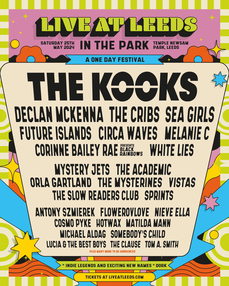 Live at Leeds In The Park 2024 Temple Newsam festival announces second