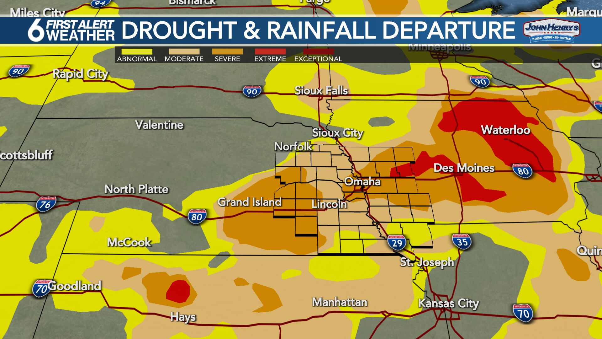 Drought Monitor For Nebraska, Iowa Shows Marked Improvement In Both States