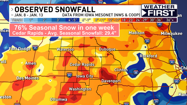 Iowa's recent weather havoc: Record snowfall and aftermath