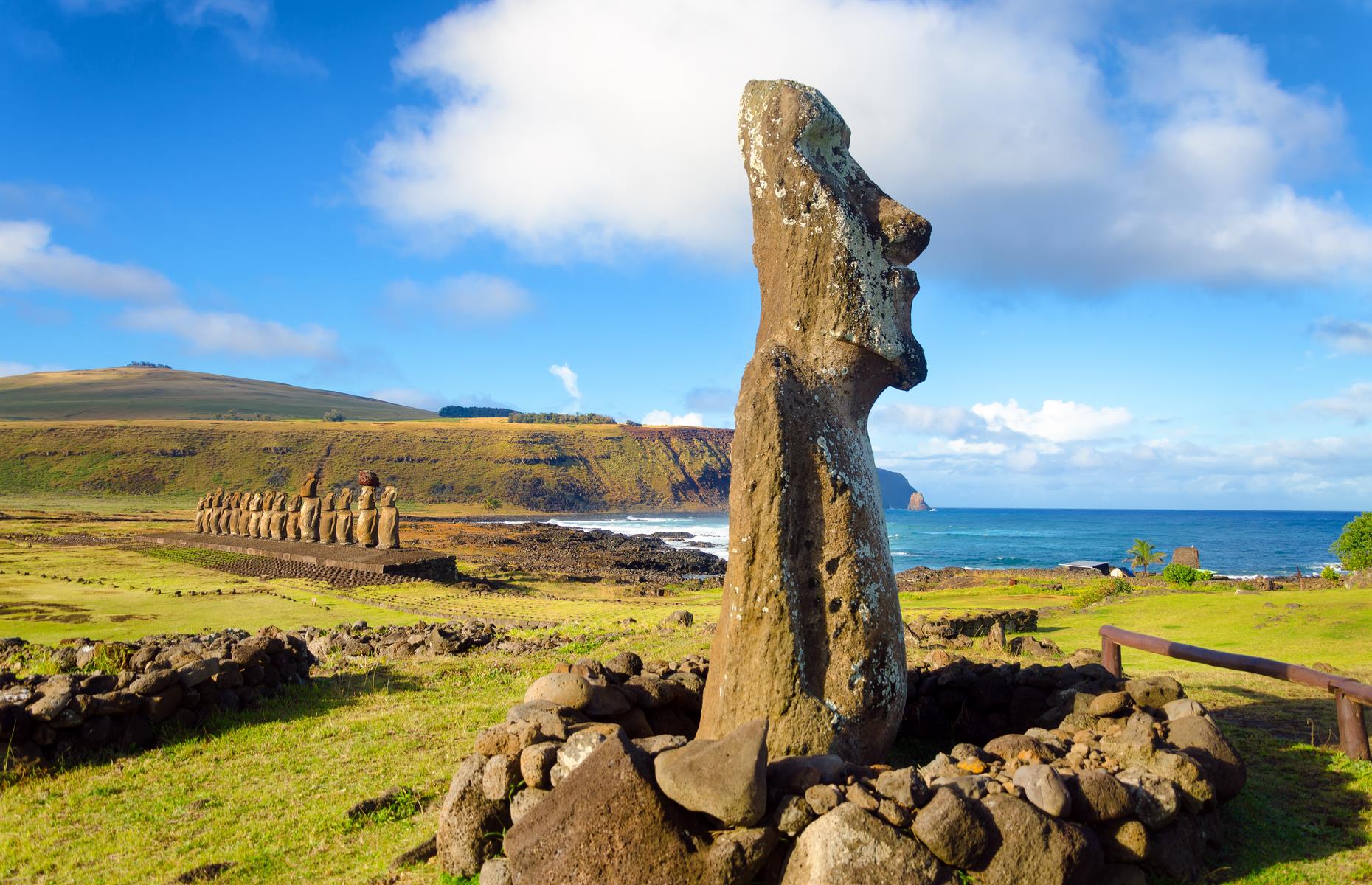 <p>Another of the world's most enigmatic and intriguing civilizations is the Rapa Nui, who settled on a far-flung Pacific island after arriving from Polynesia around AD 300. The island took their name, although it's now known as Easter Island, yet how they voyaged to this remote part of the world is a mystery. As is exactly how they carved and transported the 900-plus massive statues, known as Moai, around the island. </p>