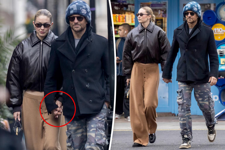Gigi Hadid and Bradley Cooper hold hands in first PDA photos as romance ...