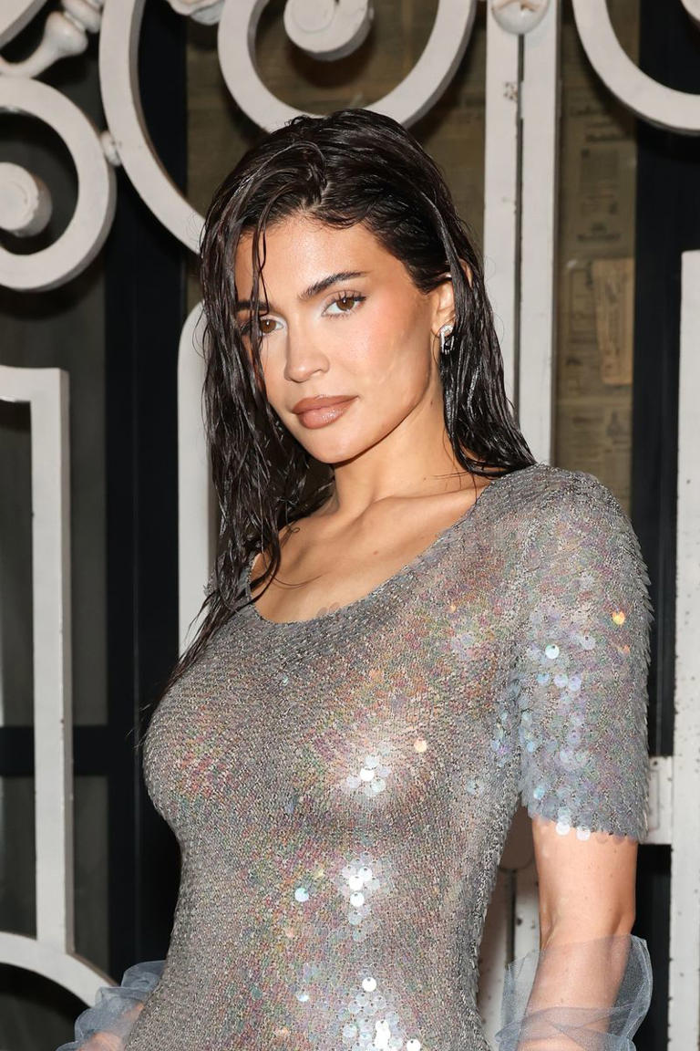 Kylie Channelled Kim’s ‘Wet’ Met Gala Look At Couture Fashion Week