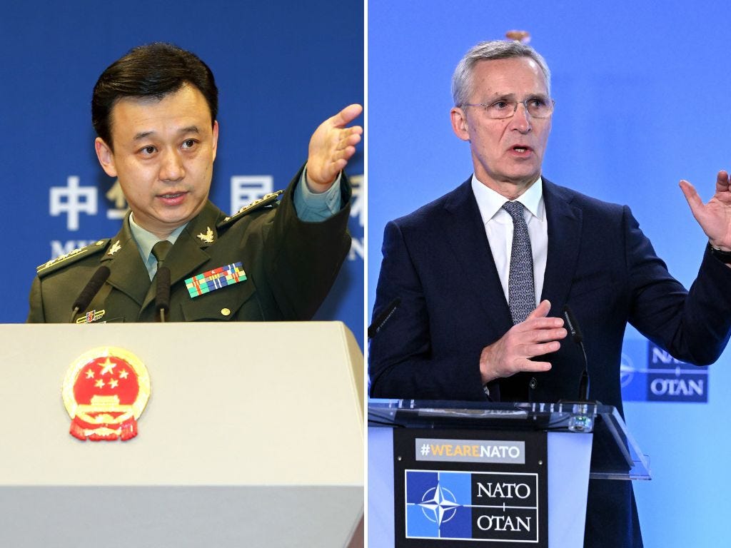 china's defense ministry rips nato and says it's 'like a walking war machine'