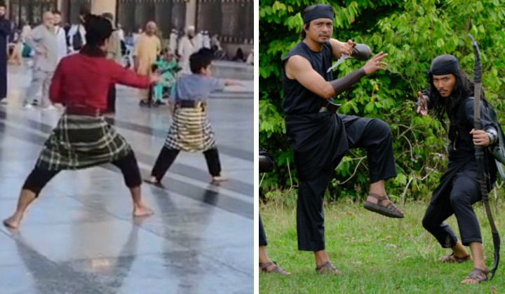 [watch] family’s silat performance at nabawi mosque in saudi arabia sparks backlash