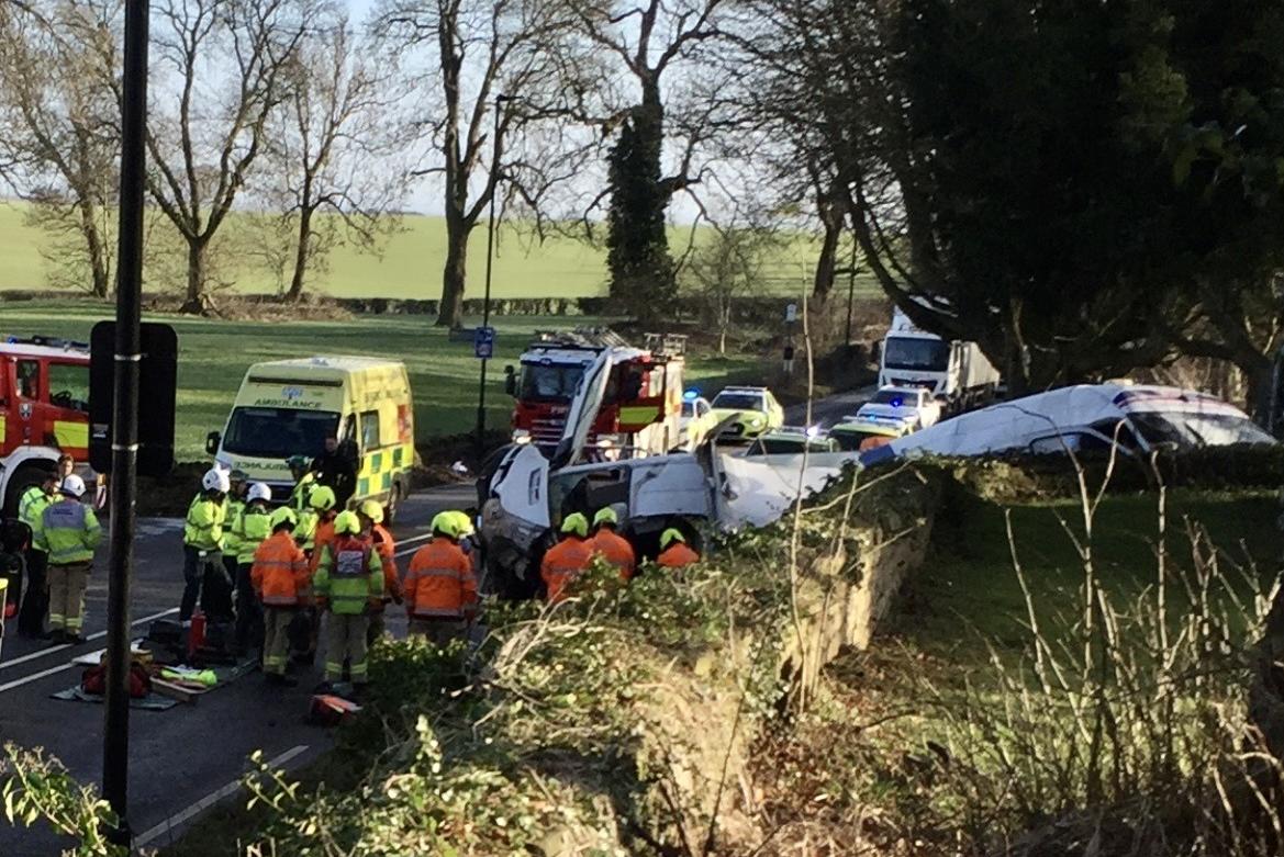 Photos Show Huge Emergency Operation After Smash At Notorious Doncaster ...