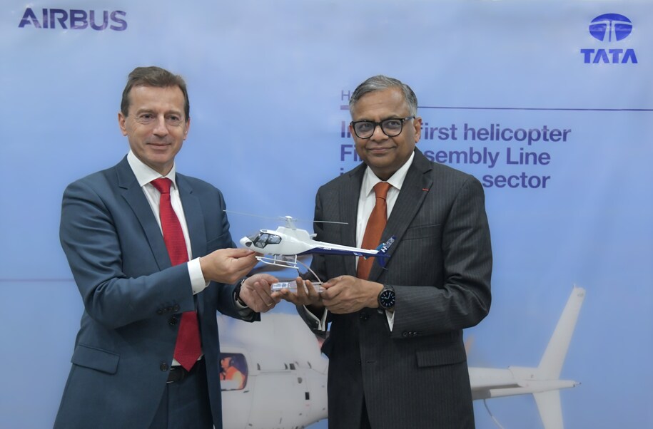 airbus and tata group to build india's first private helicopter assembly line
