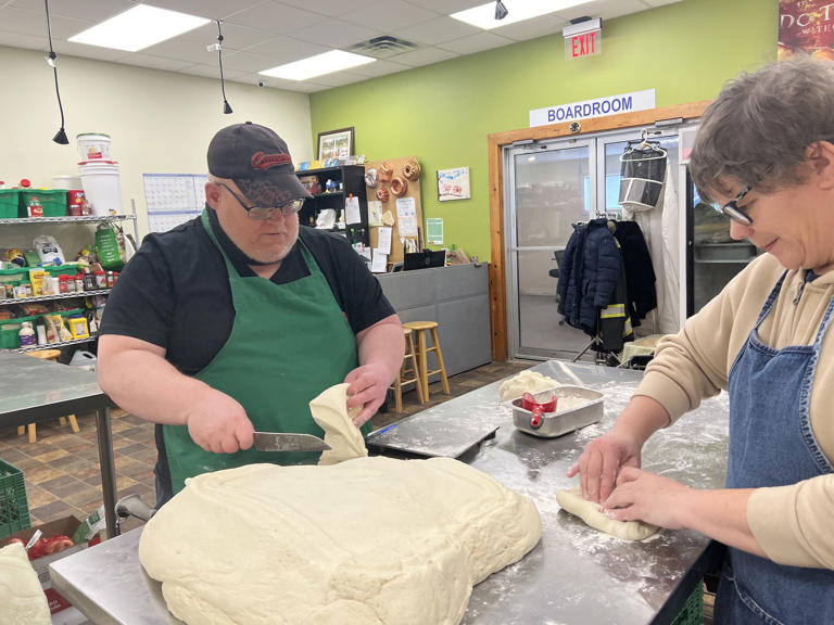 They gather to bake bread each week, then give away thousands of loaves