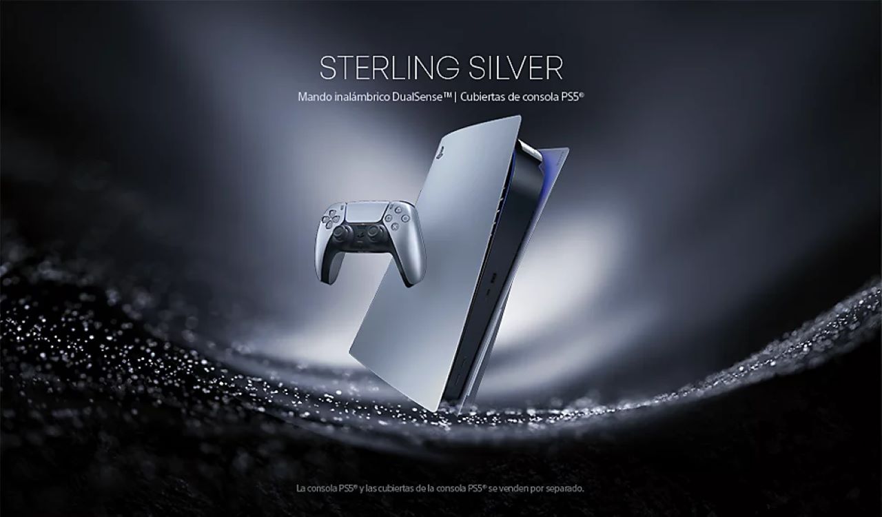 ps5 se viste de plata: ya disponibles dualsense y cubiertas sterling silver de la colección deep earth